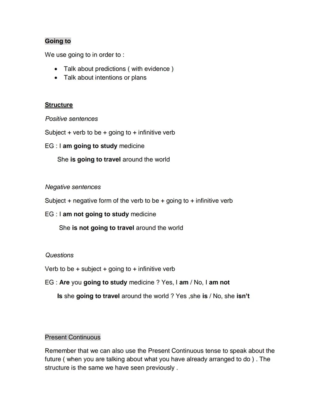 Tenses
Present Simple
We use the Present Simple tense to :
• Talk about routines
.
Talk about general truths and facts
Key words: everyday /