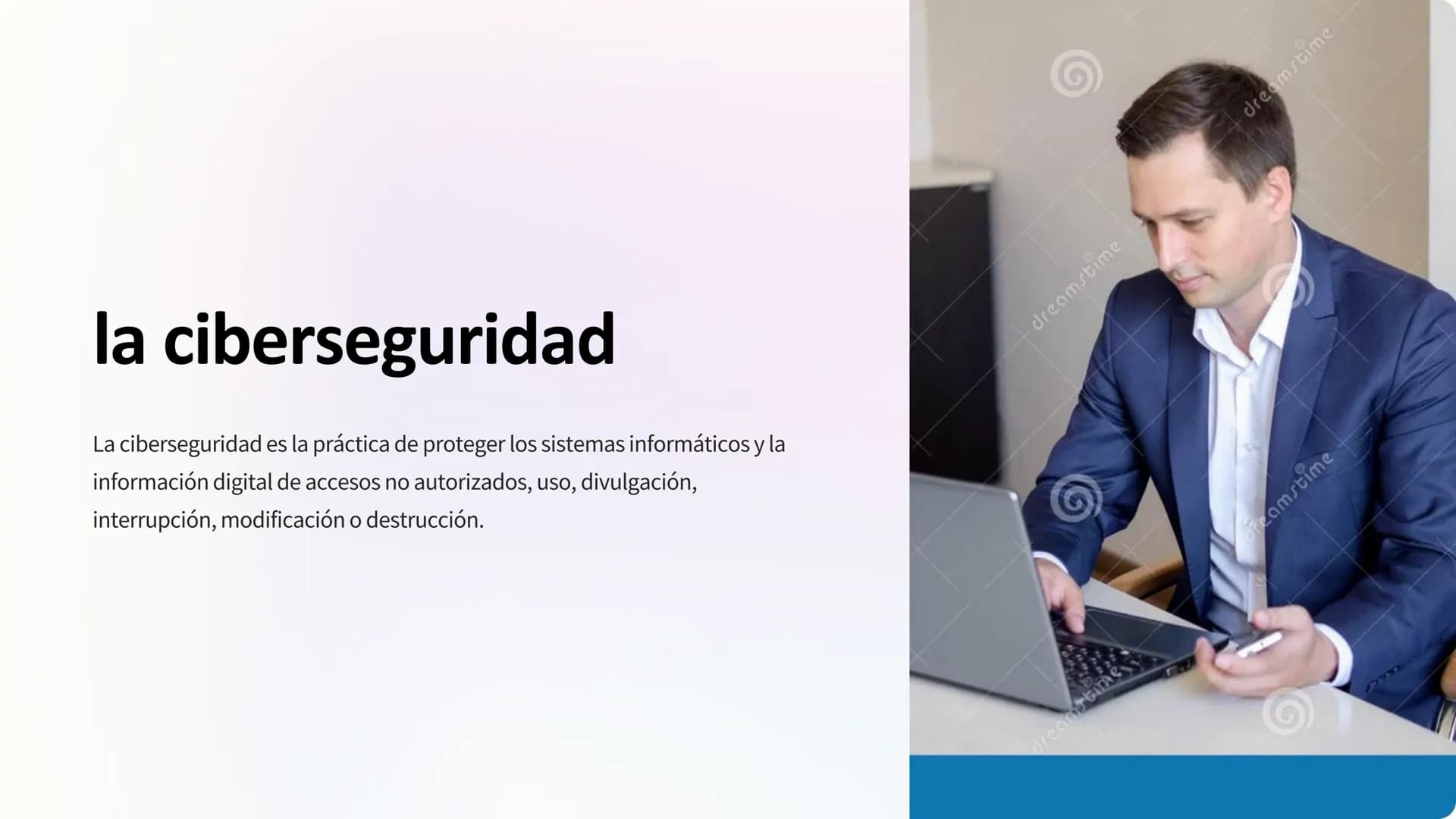 la ciberseguridad
La ciberseguridad es la práctica de proteger los sistemas informáticos y la
información digital de accesos no autorizados,