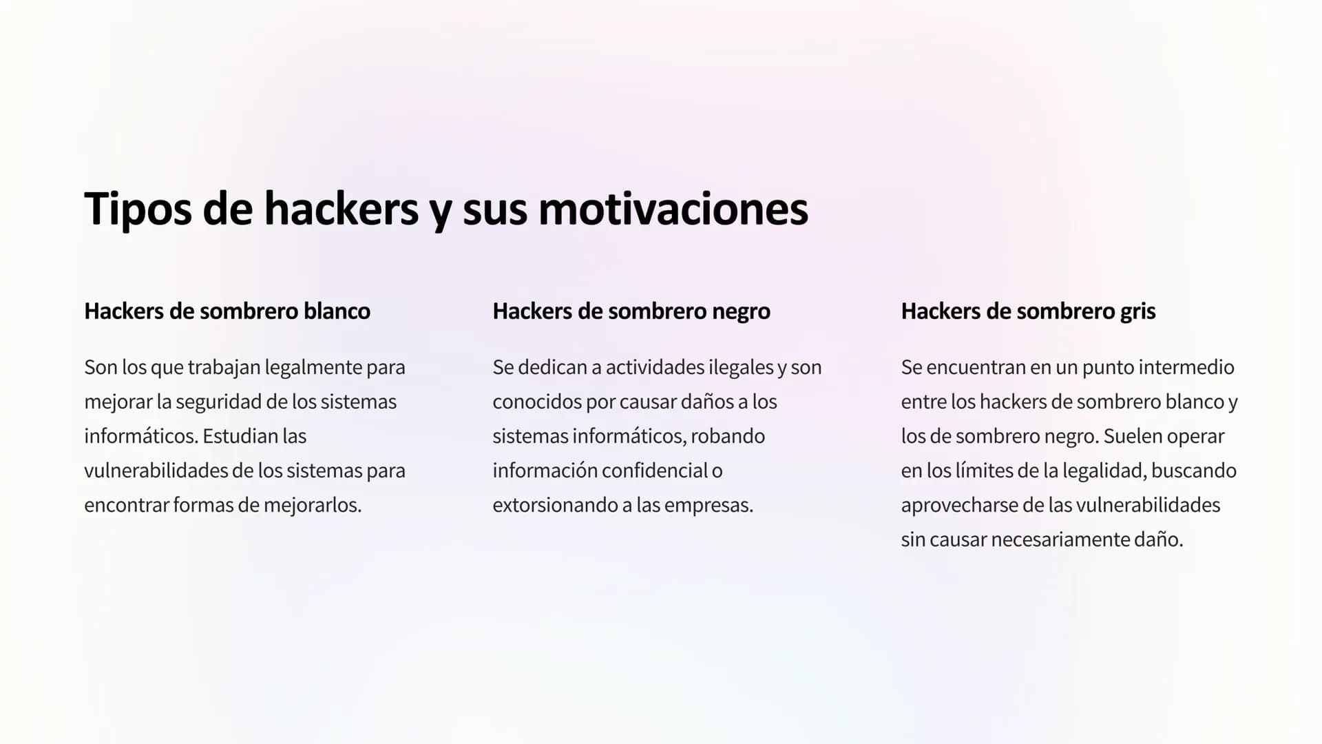 la ciberseguridad
La ciberseguridad es la práctica de proteger los sistemas informáticos y la
información digital de accesos no autorizados,