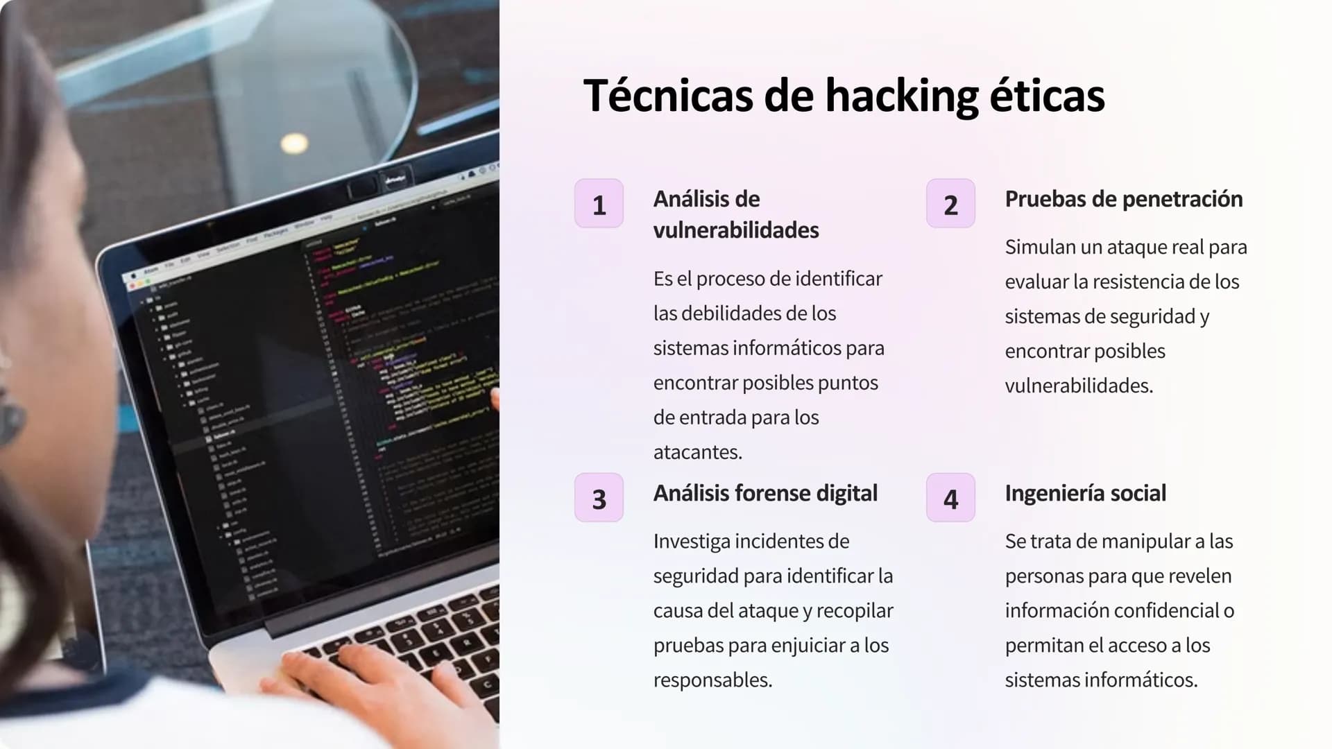 la ciberseguridad
La ciberseguridad es la práctica de proteger los sistemas informáticos y la
información digital de accesos no autorizados,