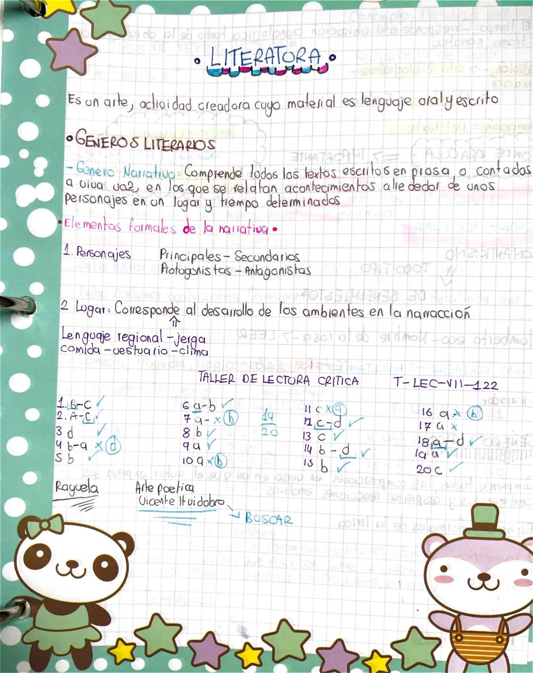 - LITERATORA.

Es un arte, actividad creadora cuyo material es lenguaje oral y escrito

•GENEROS LITERARIOS

-Gonero Narrativo: Comprende to