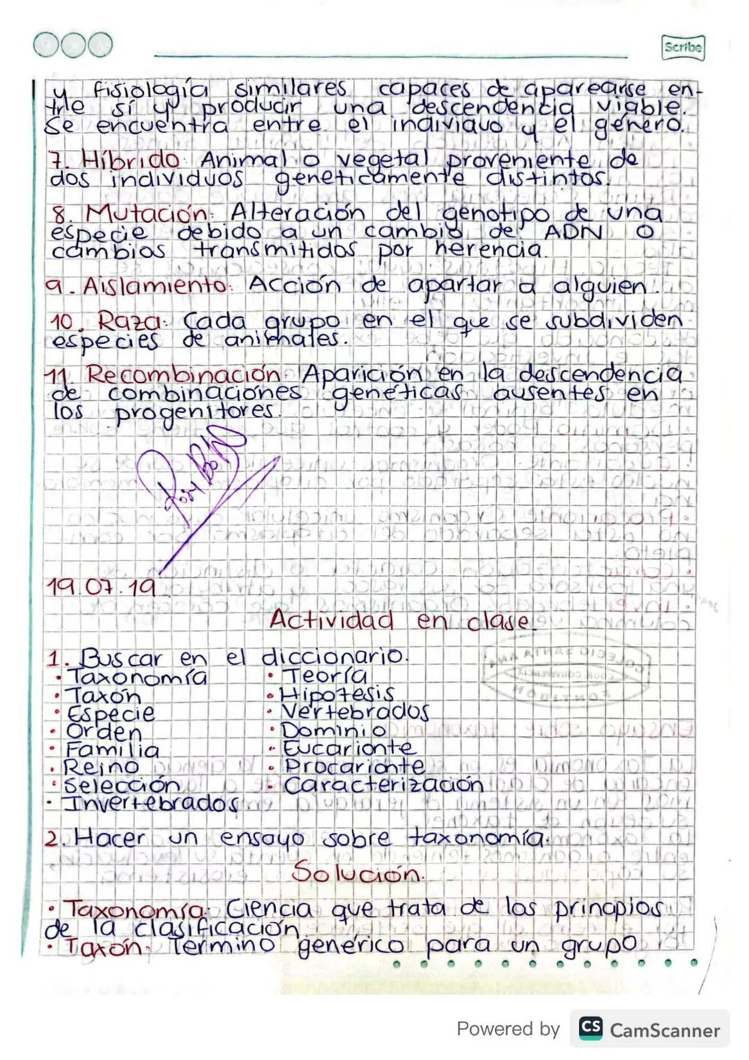 duplica 4 puede dar origen a los seres vivos.
31. 05. 19.
Laxonomia
Actividad Clasificación de 9°D.
TAXONOMIA
Ciencia que nos permite realiz