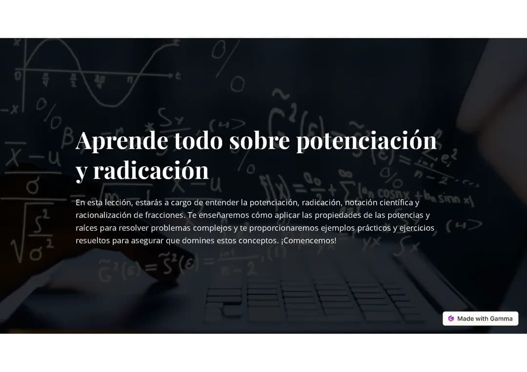 POTENCIACIÓN Y RADICACIÓN 
