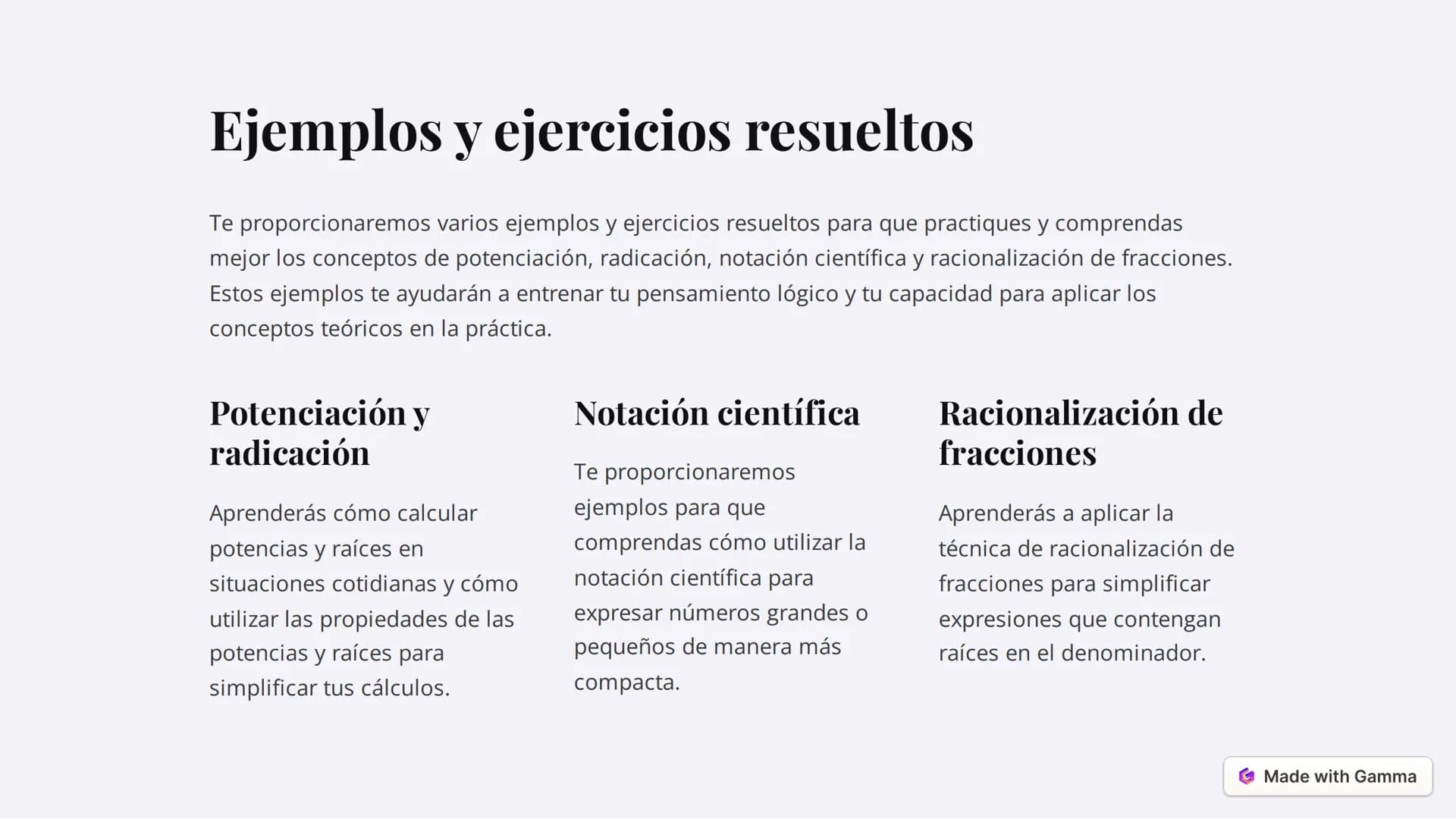 -x
0108
Sx
Aprende todo sobre potenciación
X-u
O
y radicación
C
Coración cientifica y bn sinn
en cos+ba x)
En esta lección, estarás a cargo 