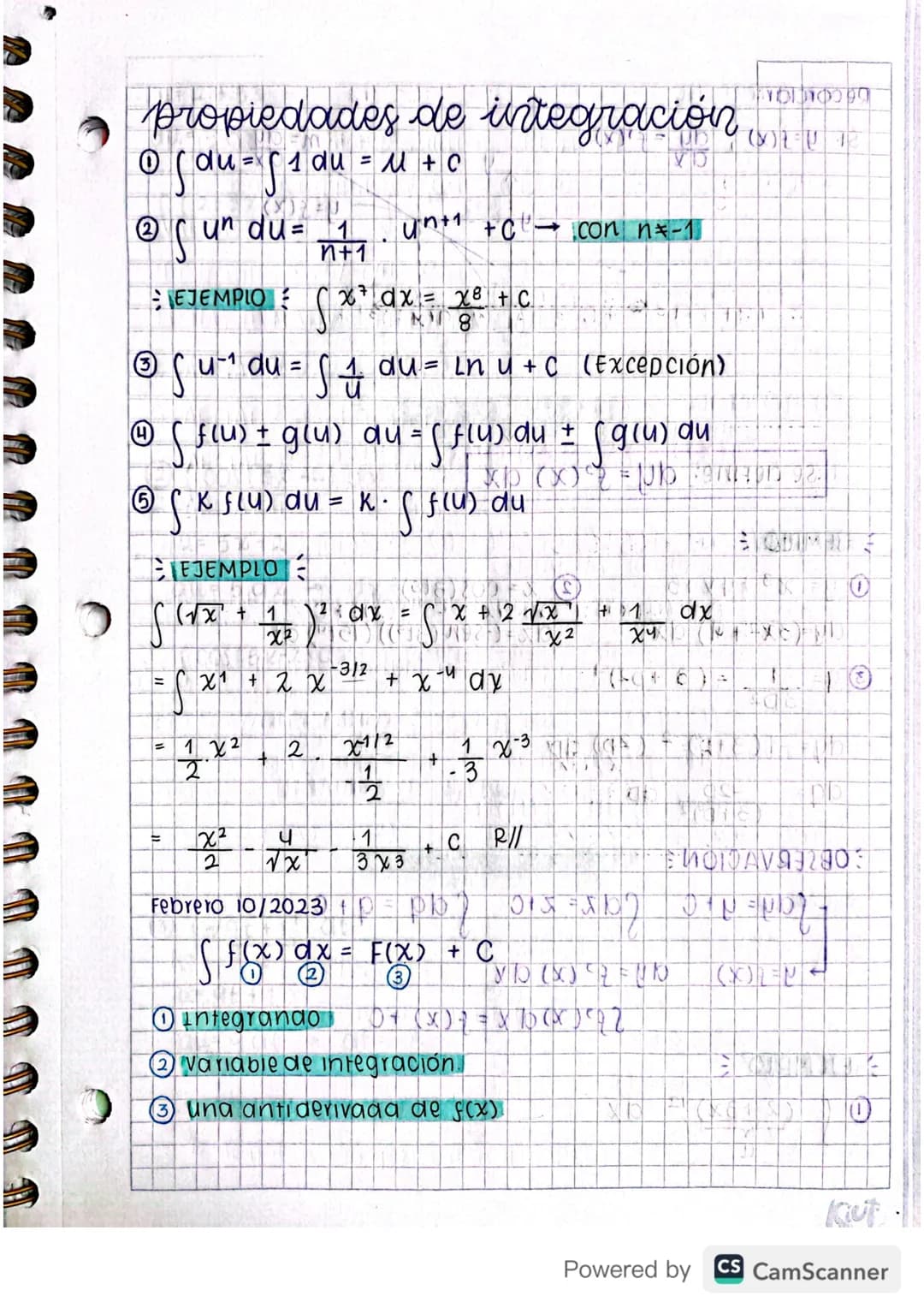 integracion
Sea Fix) una Función dada, una antiderivada o primitiva de
f(x) es una función F(x) tal que
EJEMPLO
F(x) = f(x)
*f(x) = 3x2 K
↳ 