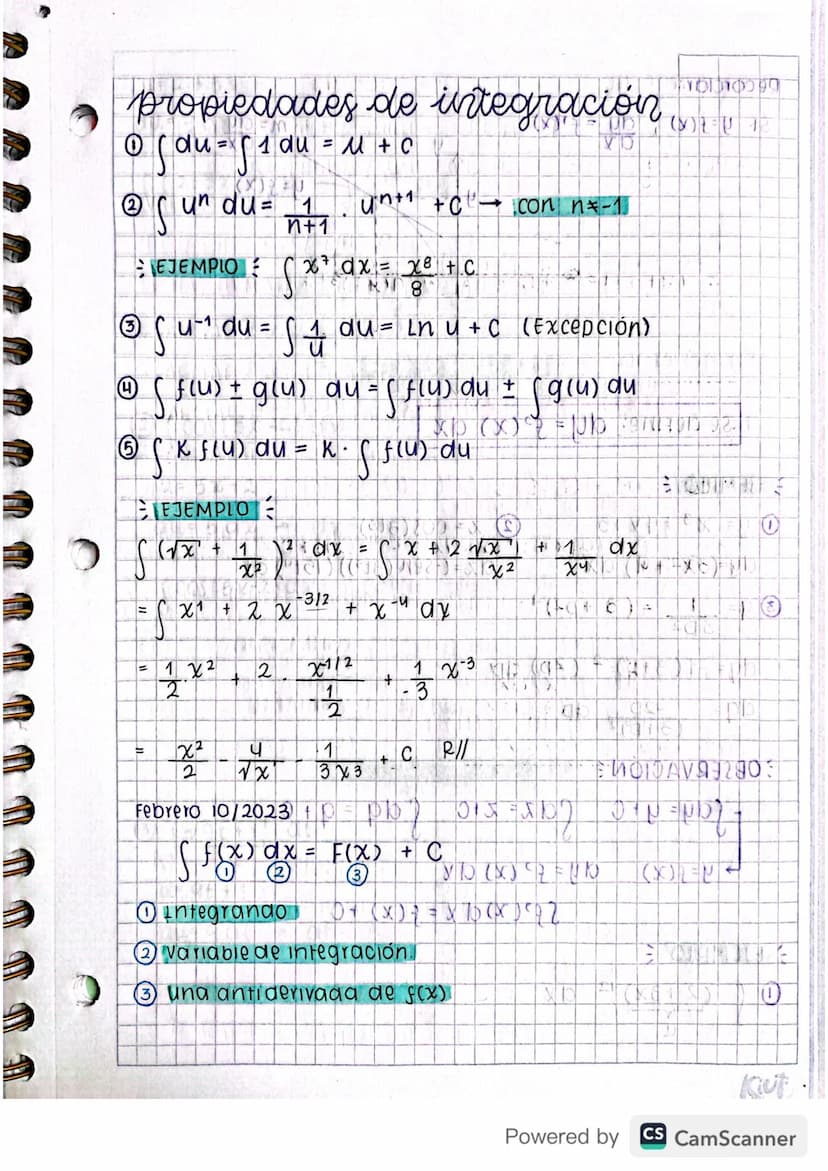 integracion
Sea Fix) una Función dada, una antiderivada o primitiva de
f(x) es una función F(x) tal que
EJEMPLO
F(x) = f(x)
*f(x) = 3x2 K
↳ 