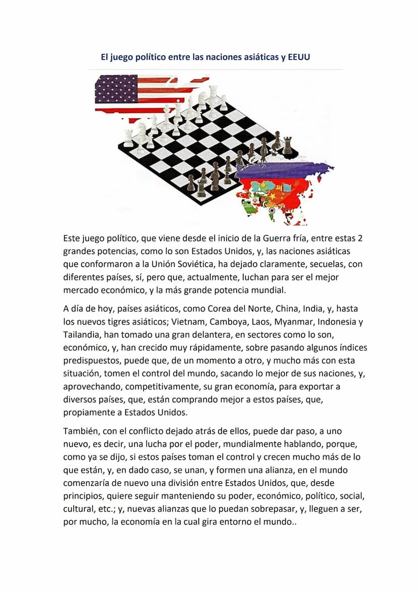 TALLER #2- CIENCIAS POLITICAS
ASIA
Analiza...
➤ ¿Por qué deja de ser contradictorio el término "Comunismo Capitalista"
en el caso chino?
En 