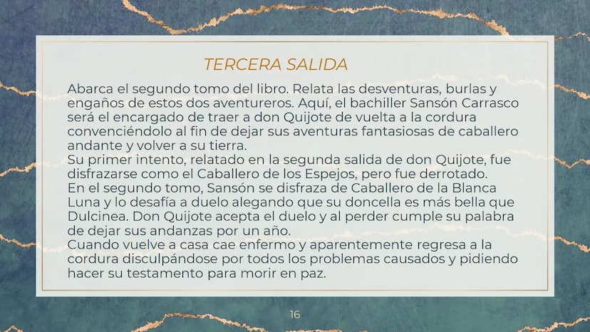 DON QUIJOTE DE
LA MANCHA CONTENIDOS
1. BIOGRAFIA DEL AUTOR, MIGUEL DE CERVANTES
SAAVEDRA
PRESENTACION DE LA OBRA
3. RESUMEN DE LA OBRA
2315
