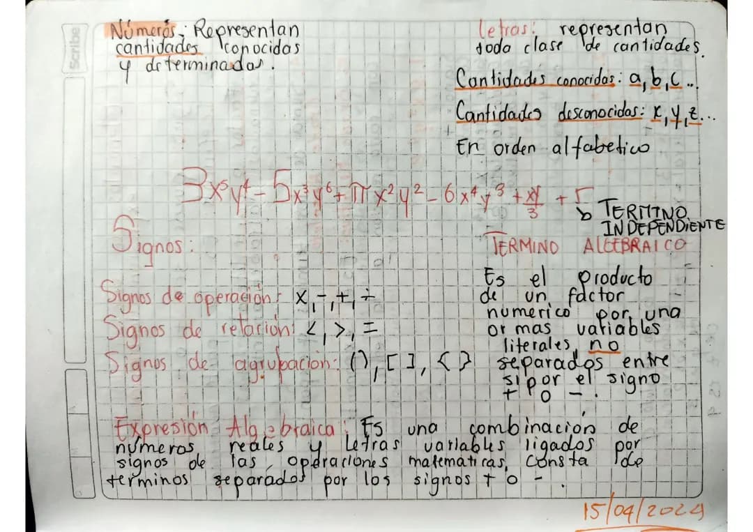 Expresiones álgebraicas 2