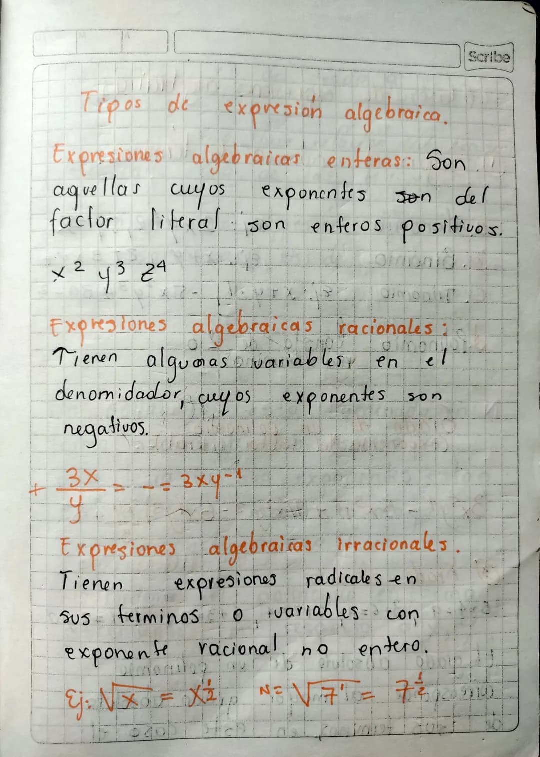 Scribe
Números, Representan
cantidades conocidas
determinadas
Letras: representan
toda clase de cantidades.
Cantidades conocidas: a, b, c..
