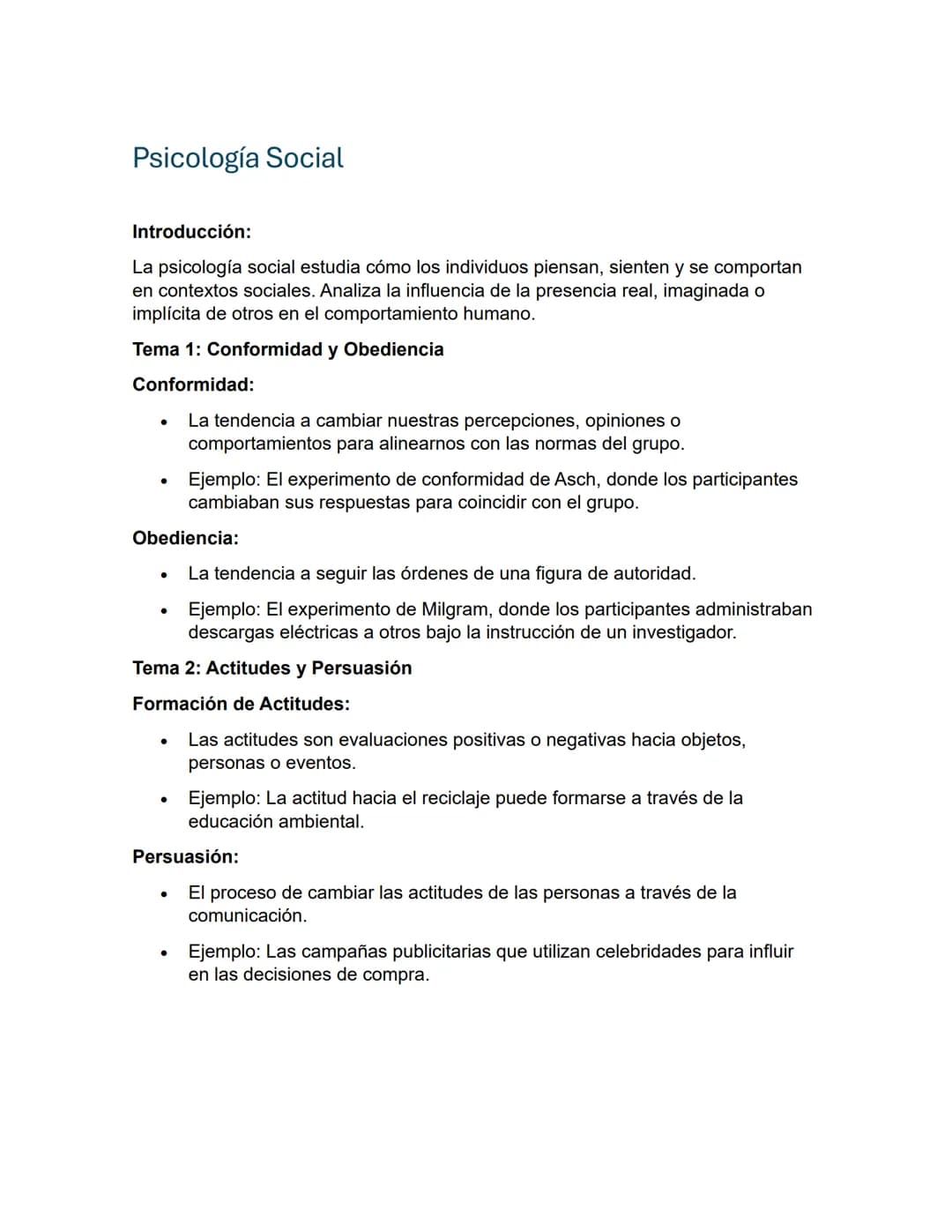 Psicología Social
Introducción:
La psicología social estudia cómo los individuos piensan, sienten y se comportan
en contextos sociales. Anal
