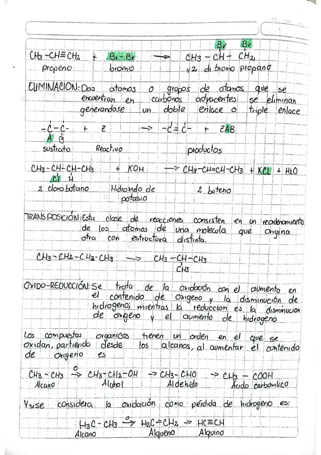 CLASIFICACION DE REACCIONES ORGANICAS.
Segon el cambio estructural
proclucido en los reactivos.
ADICION
LOXIDO-REDUCTION
SUSTITUCION
EUMINAC