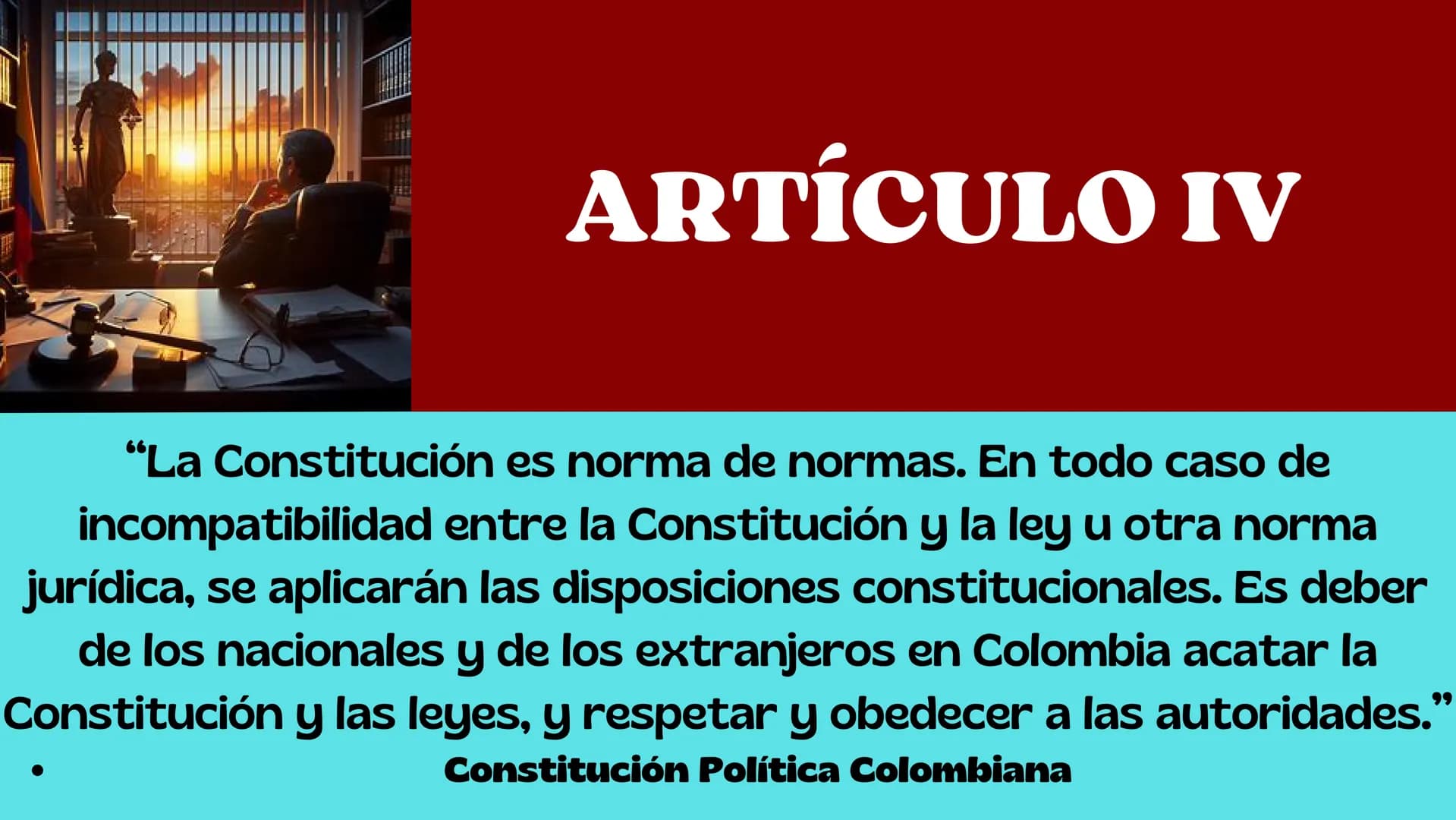 wwww
чим
1173231
28775
LA CONSTITUCIÓN Y SUS
PRINCIPIOS FUNDAMENTALES.
222222222222 ARTÍCULO
I
"Colombia es un Estado social de derecho,
org