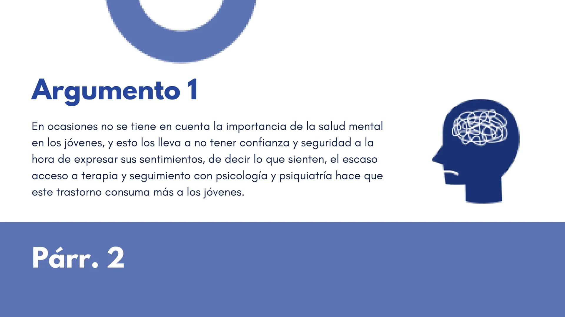 SUPER
ESTRUCTURA
ENSAYO
CRECIENDO Y ESCUCHANDO EL
ECO DE LA TRISTEZA Tabla de contenidos
Punto de partida o hecho
Párr. 1
Tema
Párr. 1
Tesis