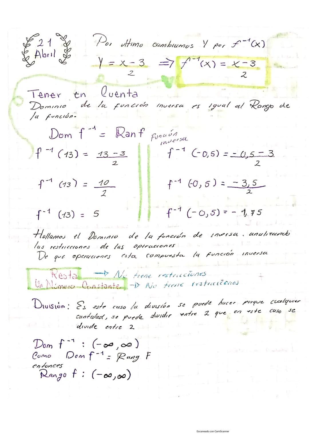 21
& Abril,
DOMINIO Y EL
RANGO DE UNA FUNCIÓN
Dominio Son los oblaties valores posibles que
Rango
-
puede tomar la vanable independiente
Son
