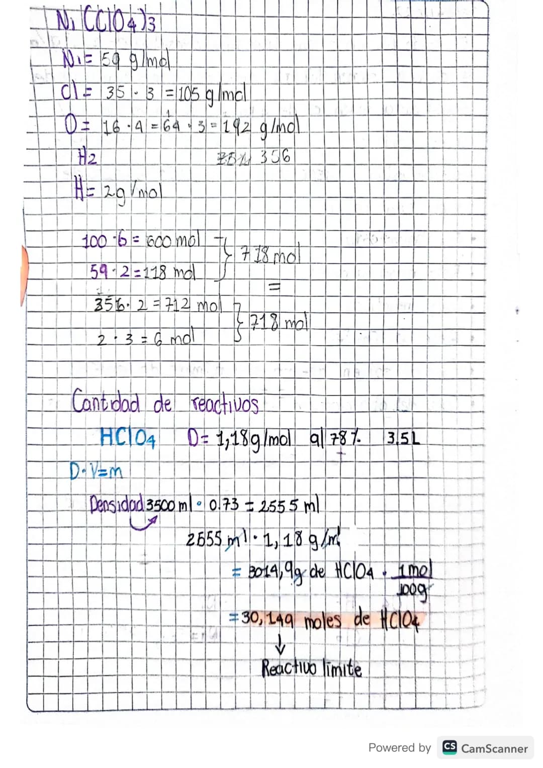 Ejercicios
1) Hallar molaridad normalidad P/P, PPM, V/V, Plu
Molalidad para
a. 5g de KCI en 250 ml H₂O
b. 3.2g de LIOH en 500 ml H₂O
C. 10,5