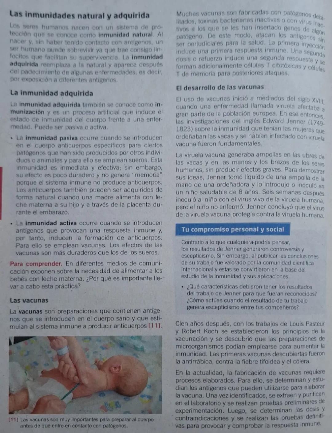 Secuencia 13 El sistema inmune
del ser humano
Biología
¿Cómo está conformado
el sistema inmune?
El sistema inmune protege al cuerpo ya que e