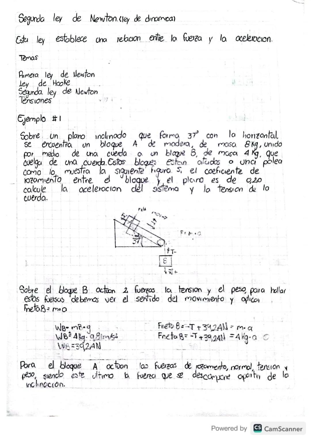 Segunda ley de Newton.sley de dinamical
Esta ley establece una relacion entre la fuerza y
Temas
Primera ley de Newton
Ley de Hooke
Segunda l