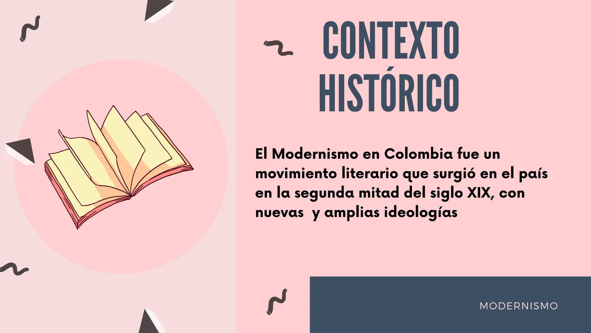 EL MODERNISMO Y
VANGUARDISMO EN
COLOMBIA
2 2 CONTEXTO
HISTÓRICO
El Modernismo en Colombia fue un
movimiento literario que surgió en el país
