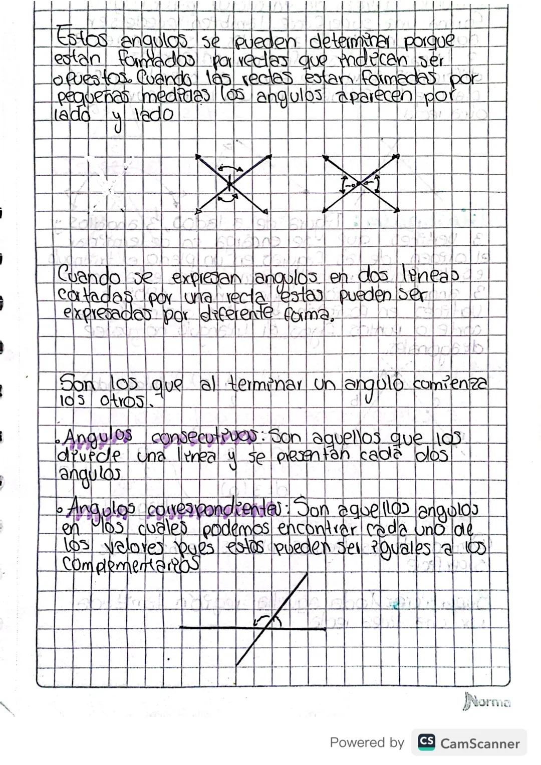 Geometría: Ángulos y triángulos con su clasificación 