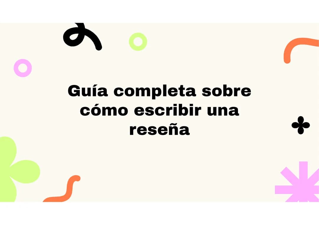COMO ESCRIBIR UNA RESEÑA