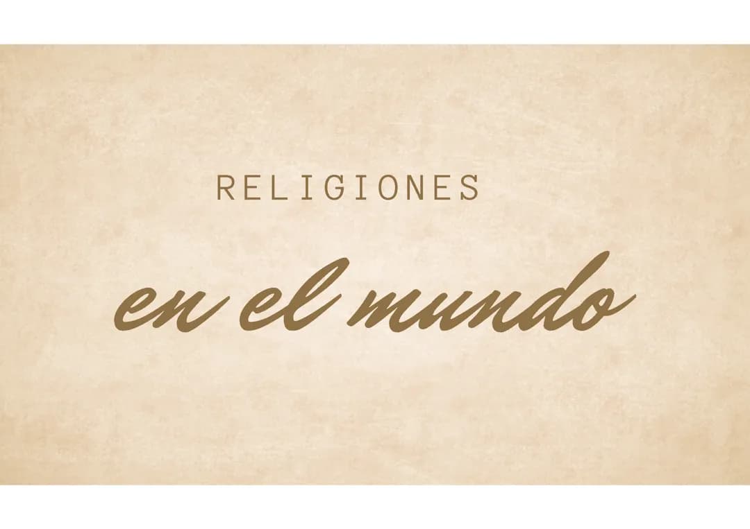 Religiones en el mundo