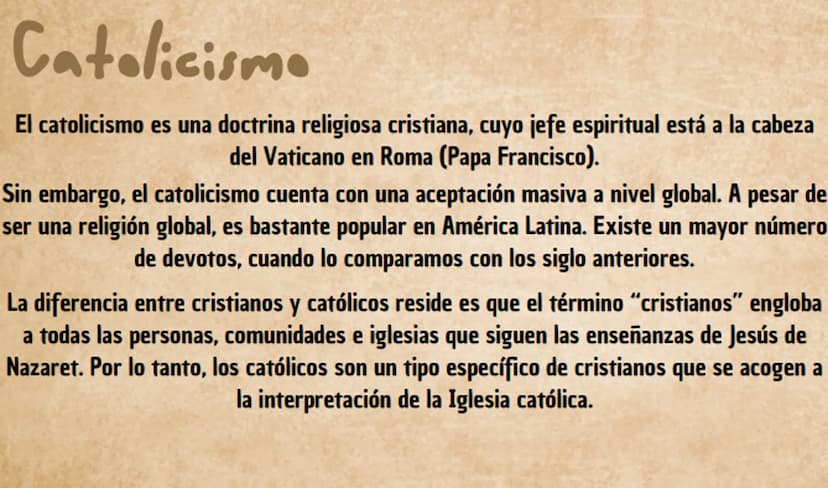 RELIGIONES
en el mundo Cristiana
Es una religión abrahámica monoteísta basada en la vida y enseñanzas de Jesús de
Nazaret. Es la religión má