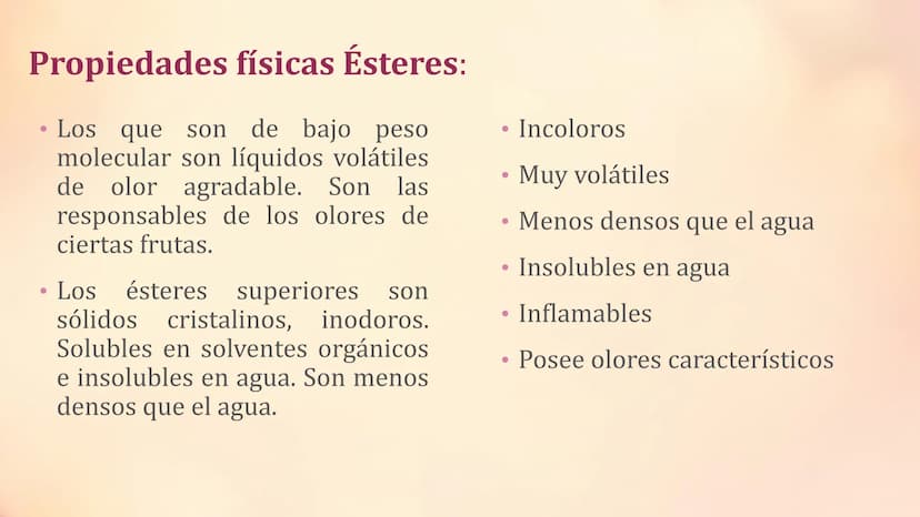 ESTERES .
Ésteres
Son compuestos orgánicos derivados de petróleo o
inorgánicos oxigenados en los cuales uno o más
protones son sustituidos p
