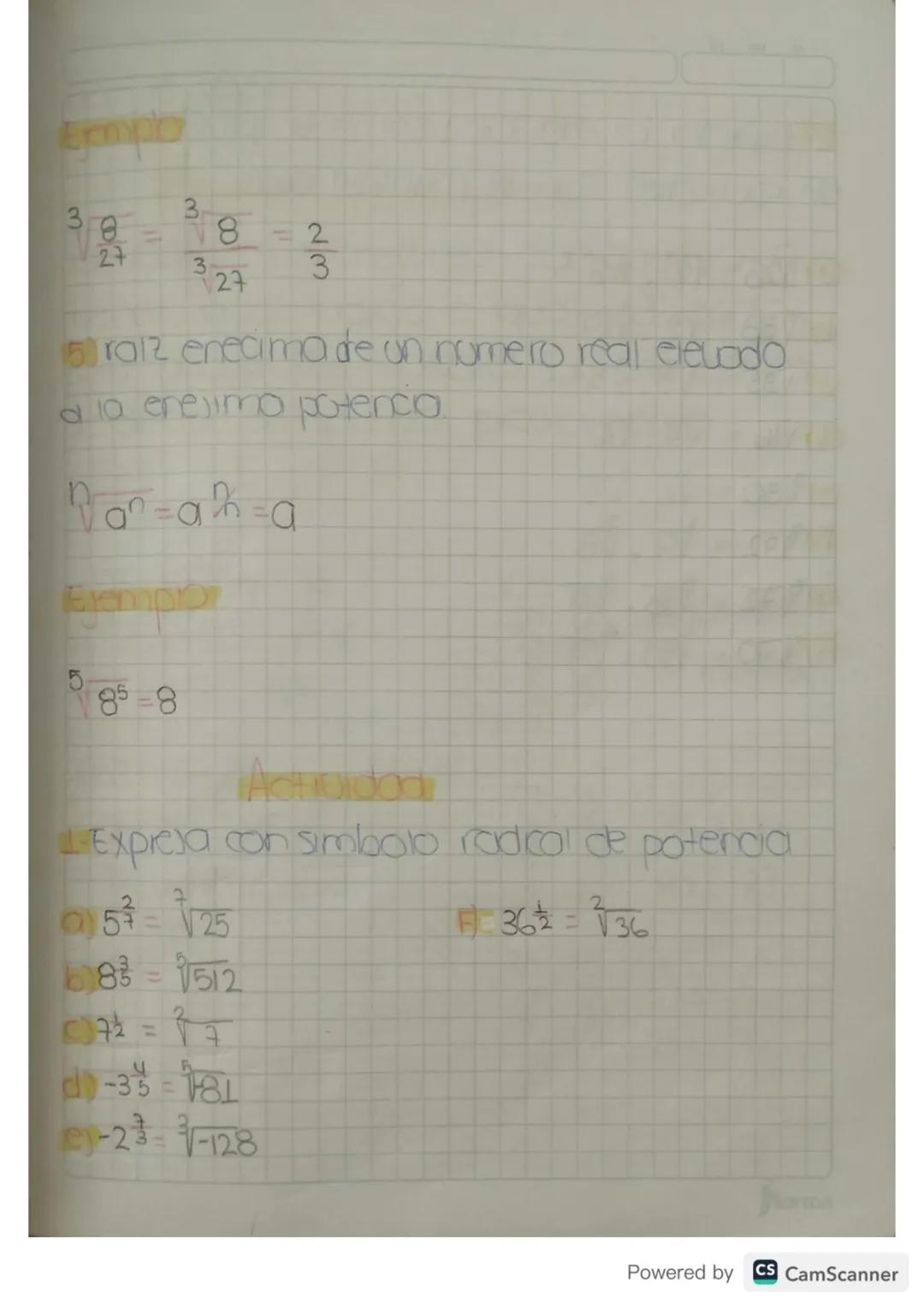Abil 12/2024
to radicación es un caso particulas de to poten-
cación con exponente racional.sia€IRY
m.n€ 74 definimo):
Indice
cantidad sobra