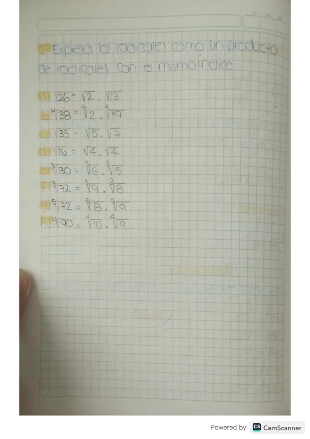 Abil 12/2024
to radicación es un caso particulas de to poten-
cación con exponente racional.sia€IRY
m.n€ 74 definimo):
Indice
cantidad sobra