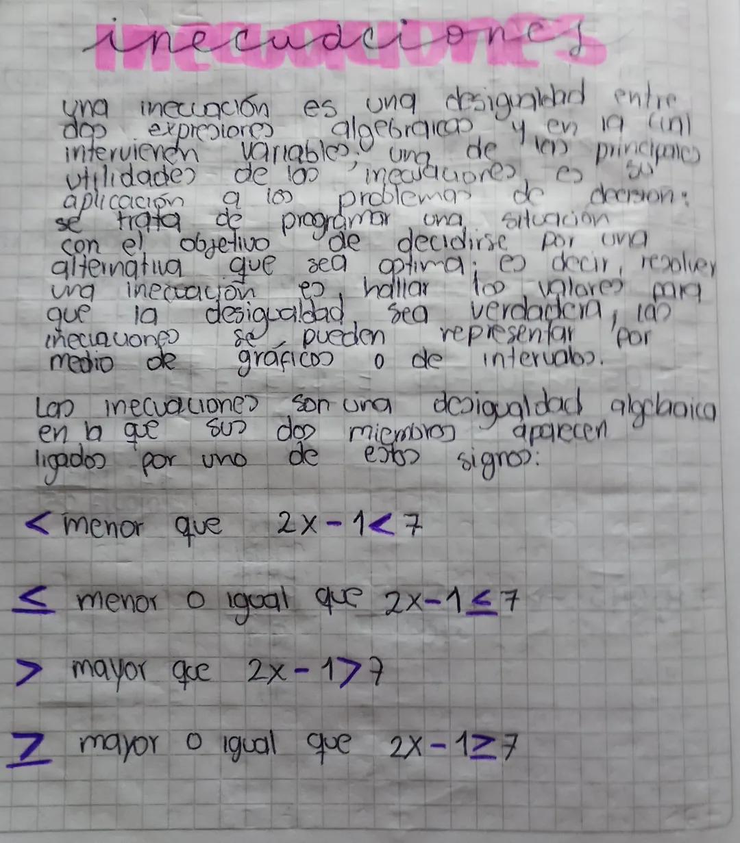 Inecuaciones 
