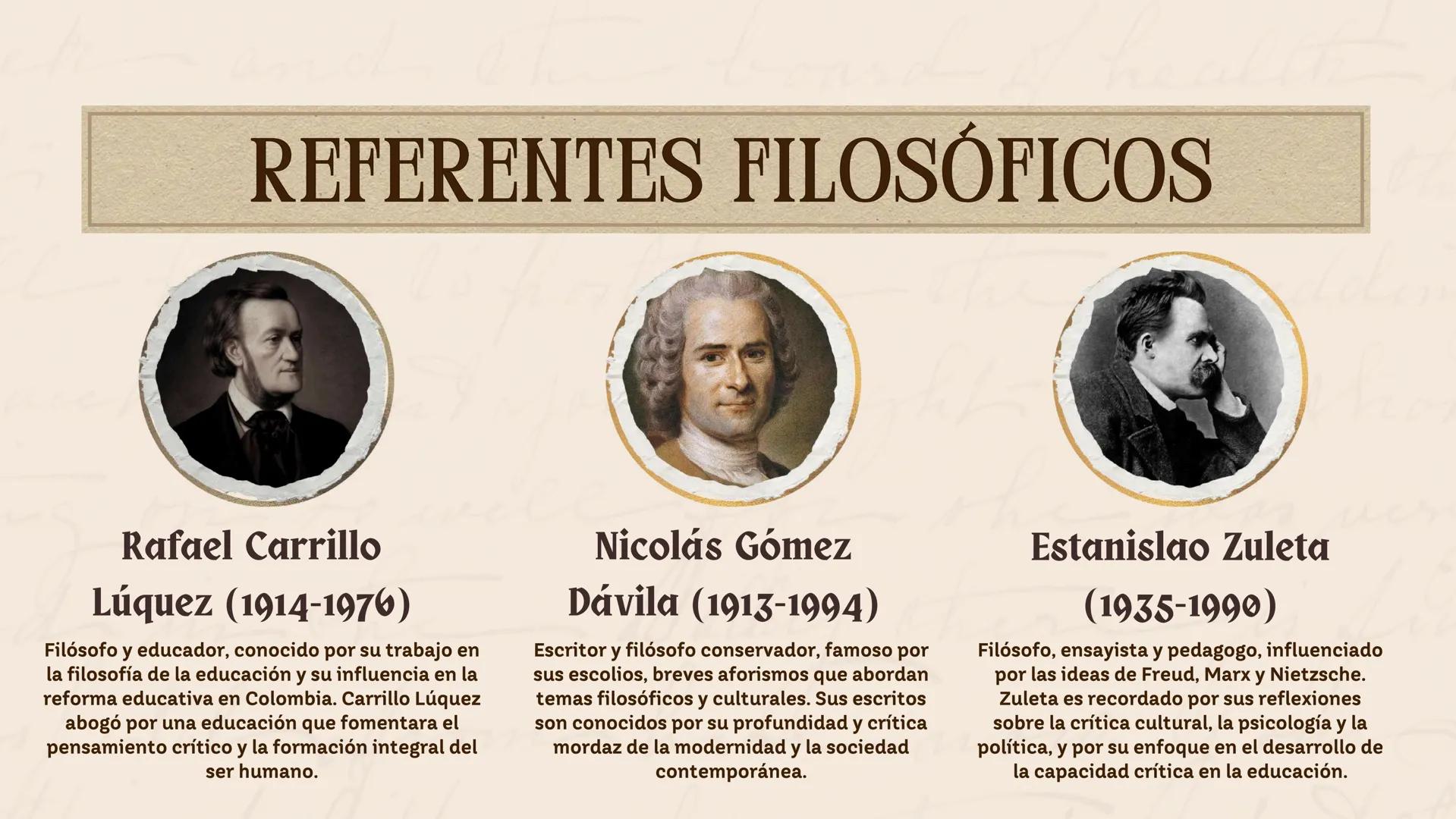 Historia de la
FILOSOFÍA
EN COLOMBIA
Nombre: XXXXX FILOSOFÍA
La filosofía es el estudio fundamental y sistemático de
cuestiones generales y 