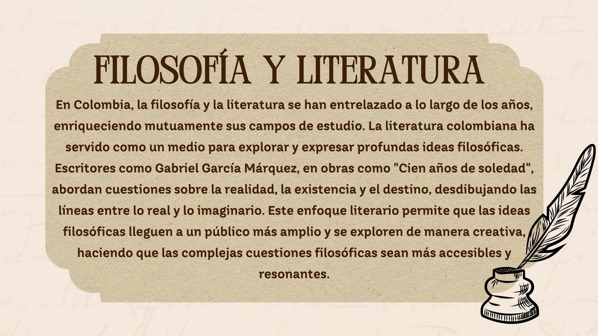 Historia de la
FILOSOFÍA
EN COLOMBIA
Nombre: XXXXX FILOSOFÍA
La filosofía es el estudio fundamental y sistemático de
cuestiones generales y 