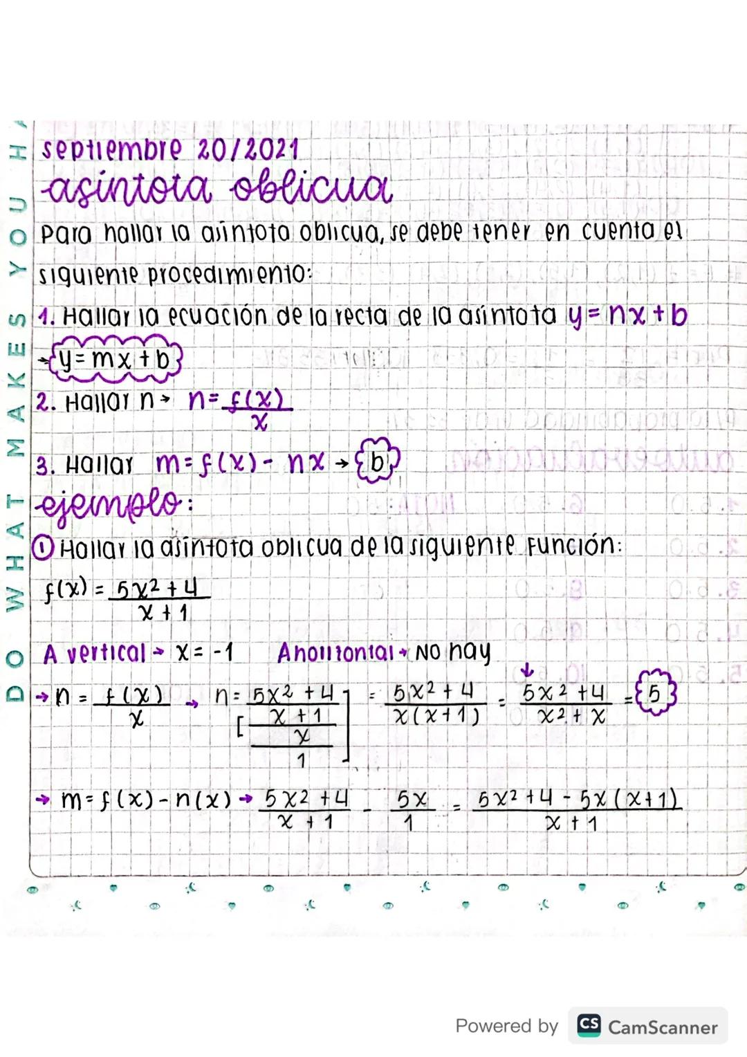 Matemáticas grado 11 - Asíntotas 