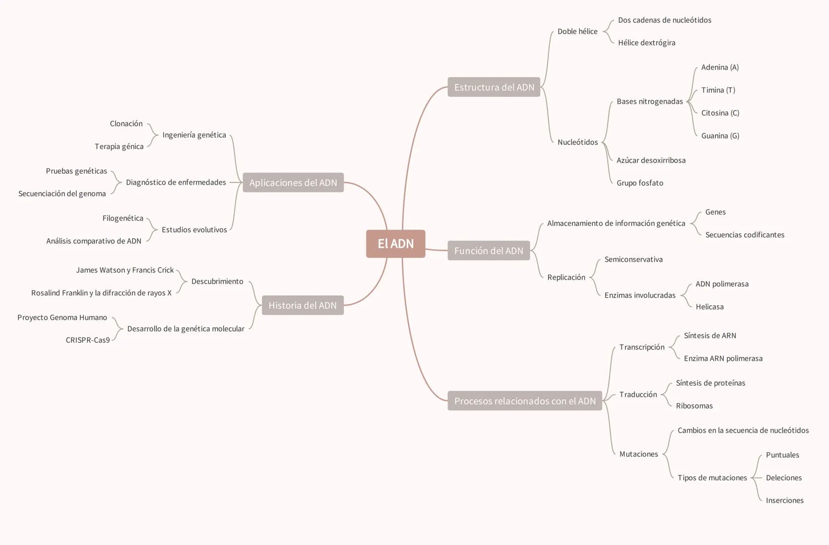 Clonación
Ingeniería genética
Terapia génica
Pruebas genéticas
Diagnóstico de enfermedades
Aplicaciones del ADN
Secuenciación del genoma
Fil