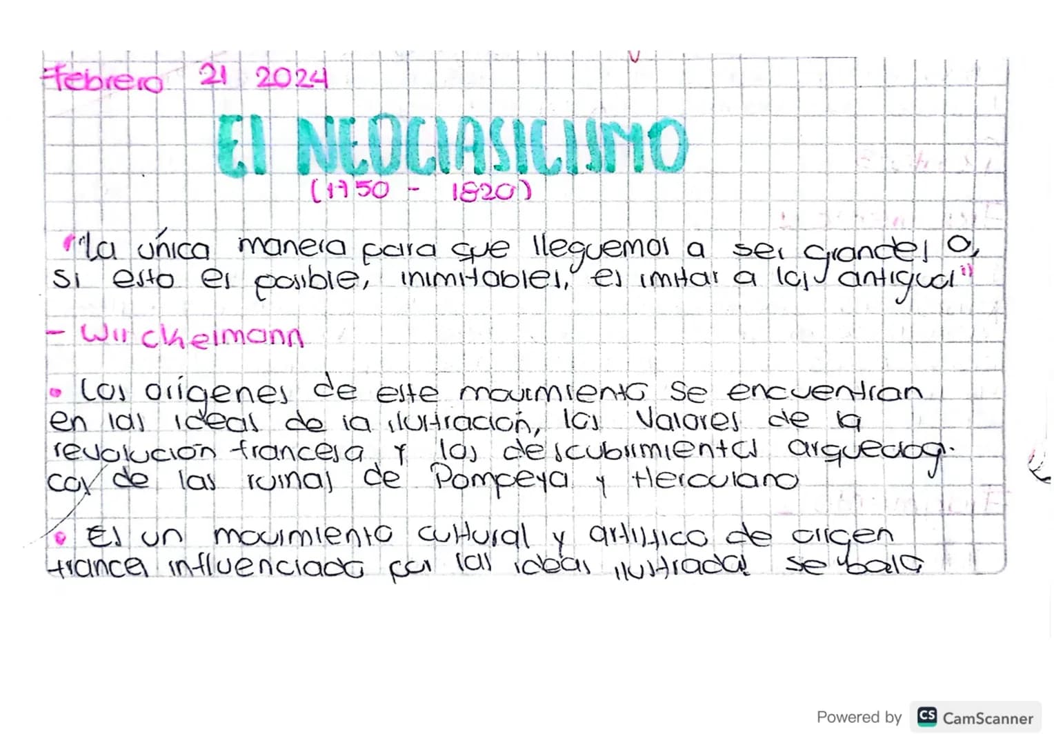 Febrero 21 2024
21/2024
EI NEOCIASILIANO
(1750- 18200
La única manera para que lleguemol a sei grande o
Si esto es posible, inimitables, es 