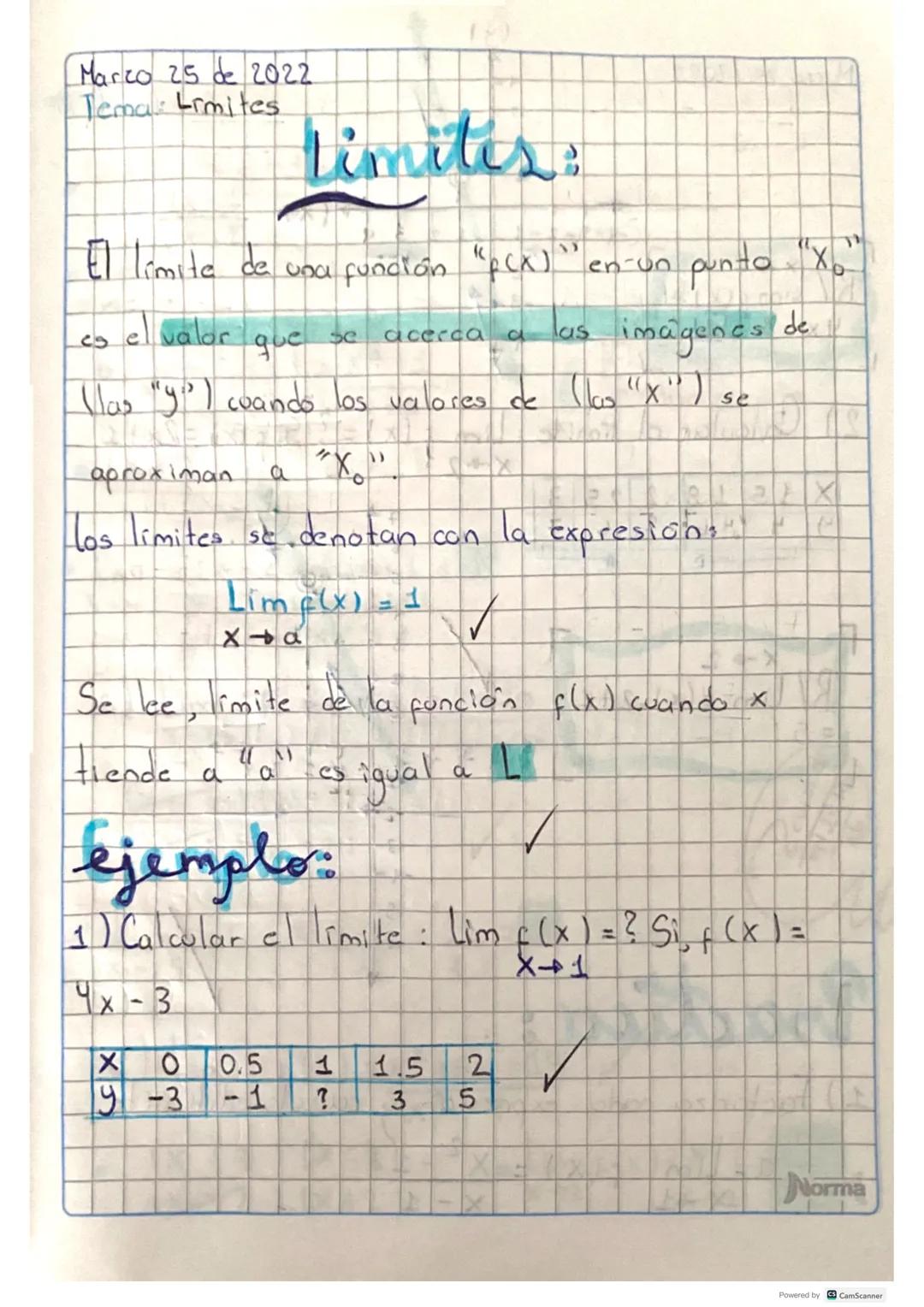 Límites - Matematicas 