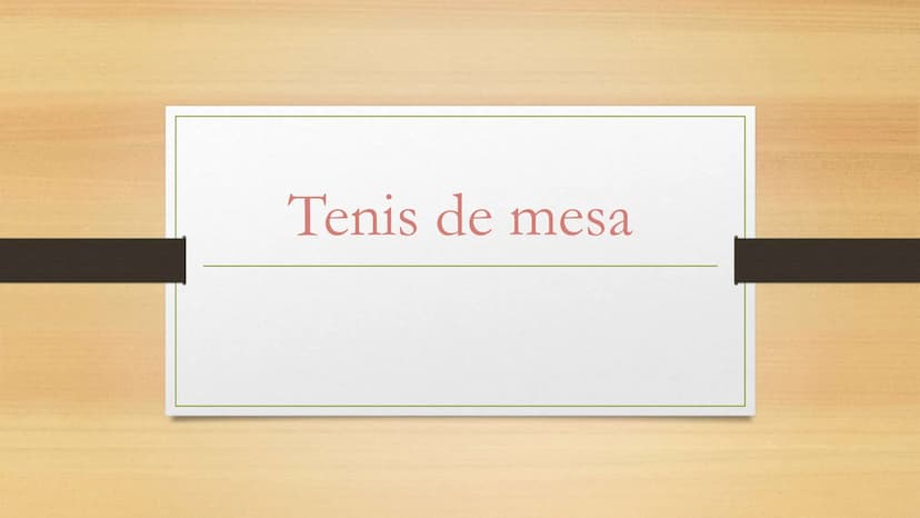 Tenis de mesa Que es el tenis de mesa?
El tenis de mesa es un deporte de raqueta que se juega en una mesa rectangular con una red en el cent