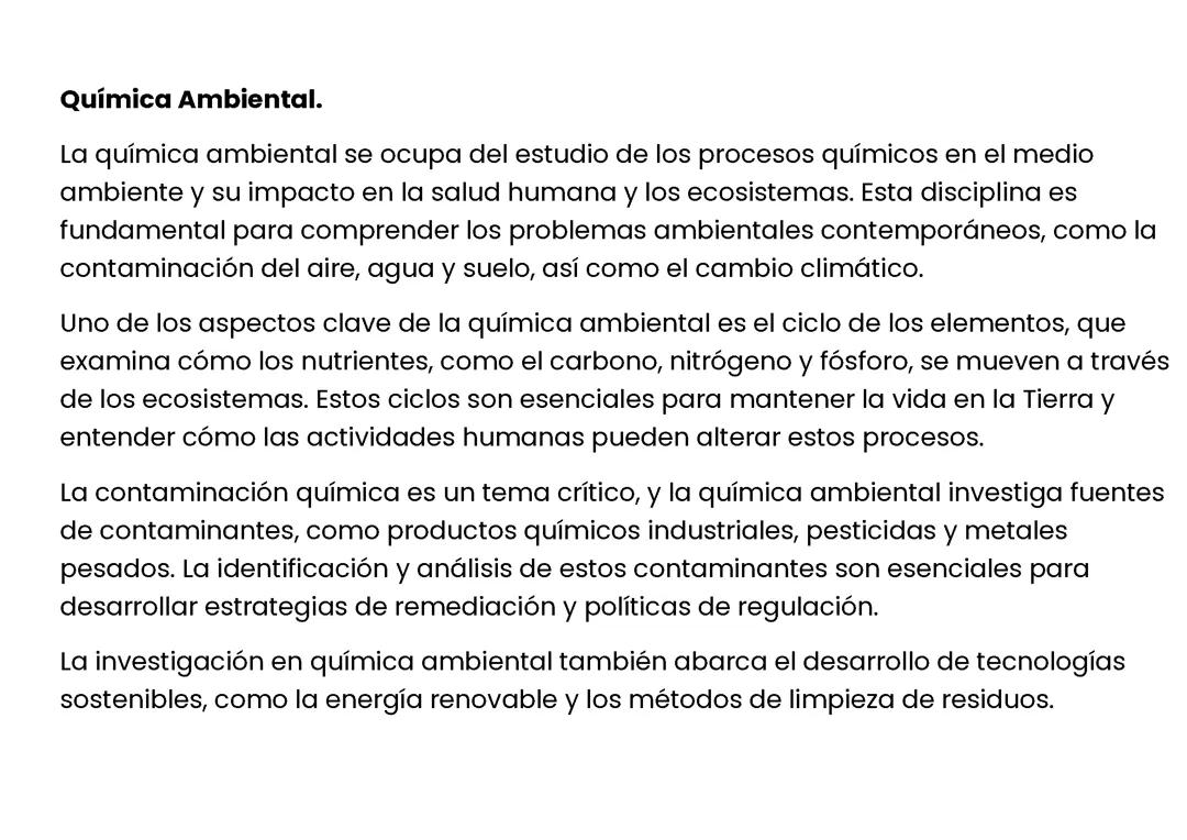 QUIMICA AMBIENTAL.