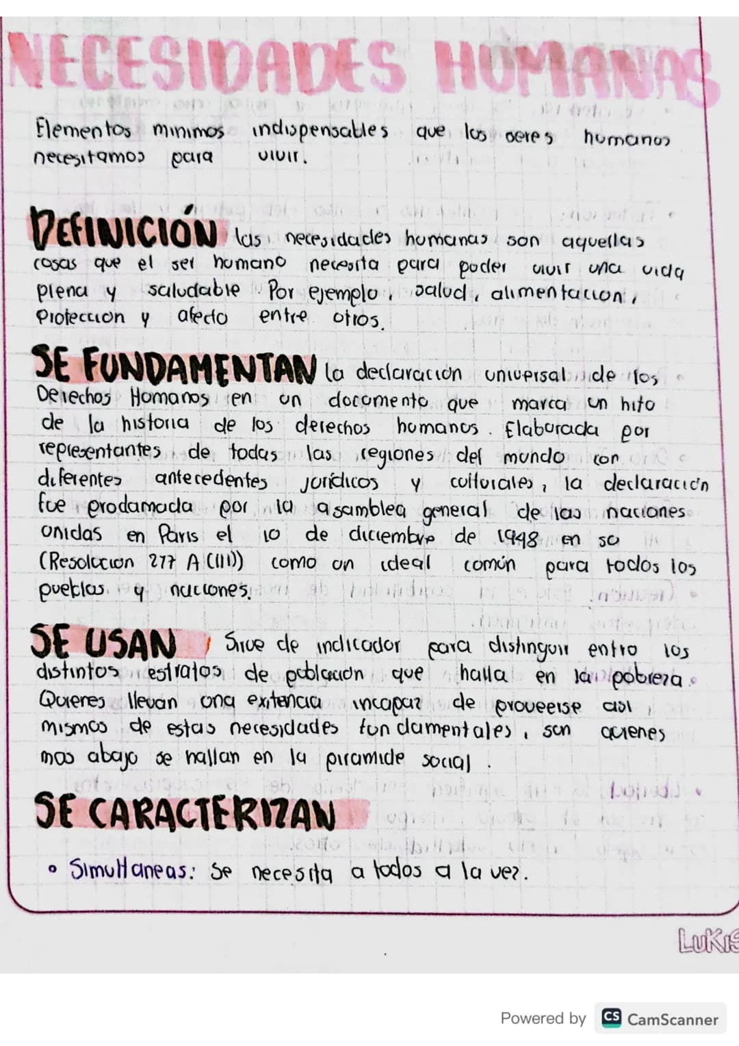 NECESIDADES HUMANAS
Elementos minimos indispensables que los pere 5
necesitamos para vivir.
humanos
DEFINICIÓN las necesidades humanas son a