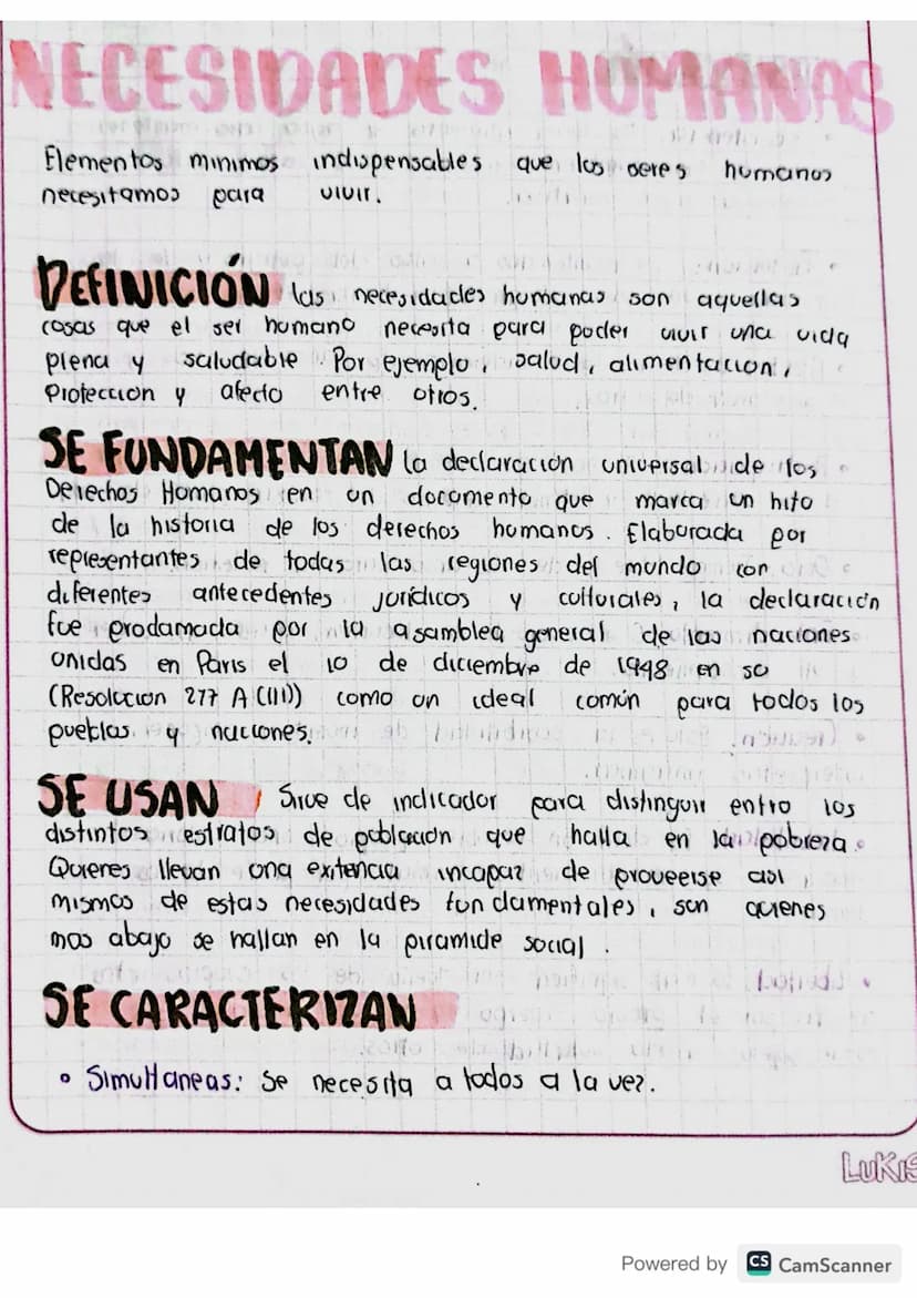 NECESIDADES HUMANAS
Elementos minimos indispensables que los pere 5
necesitamos para vivir.
humanos
DEFINICIÓN las necesidades humanas son a