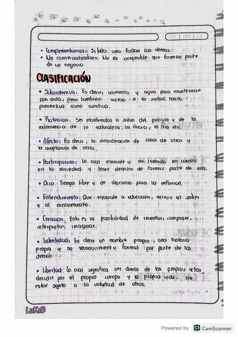 NECESIDADES HUMANAS
Elementos minimos indispensables que los pere 5
necesitamos para vivir.
humanos
DEFINICIÓN las necesidades humanas son a