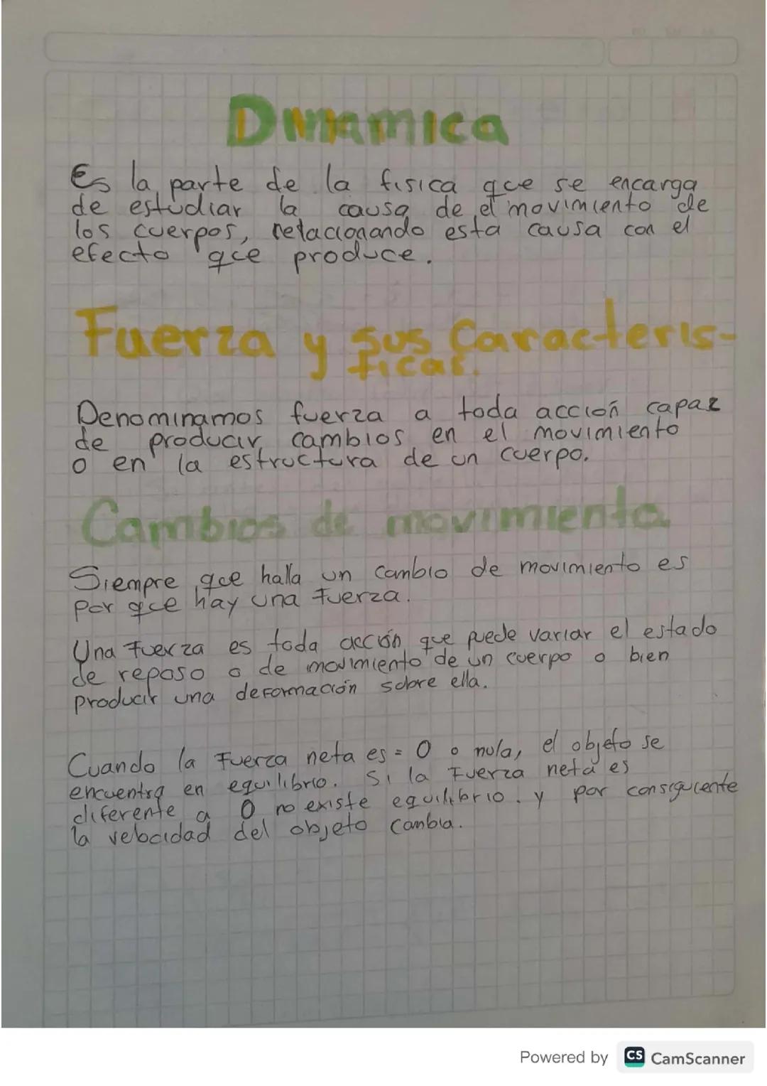 Temario de Física: Dinámica y Movimiento Parabólico