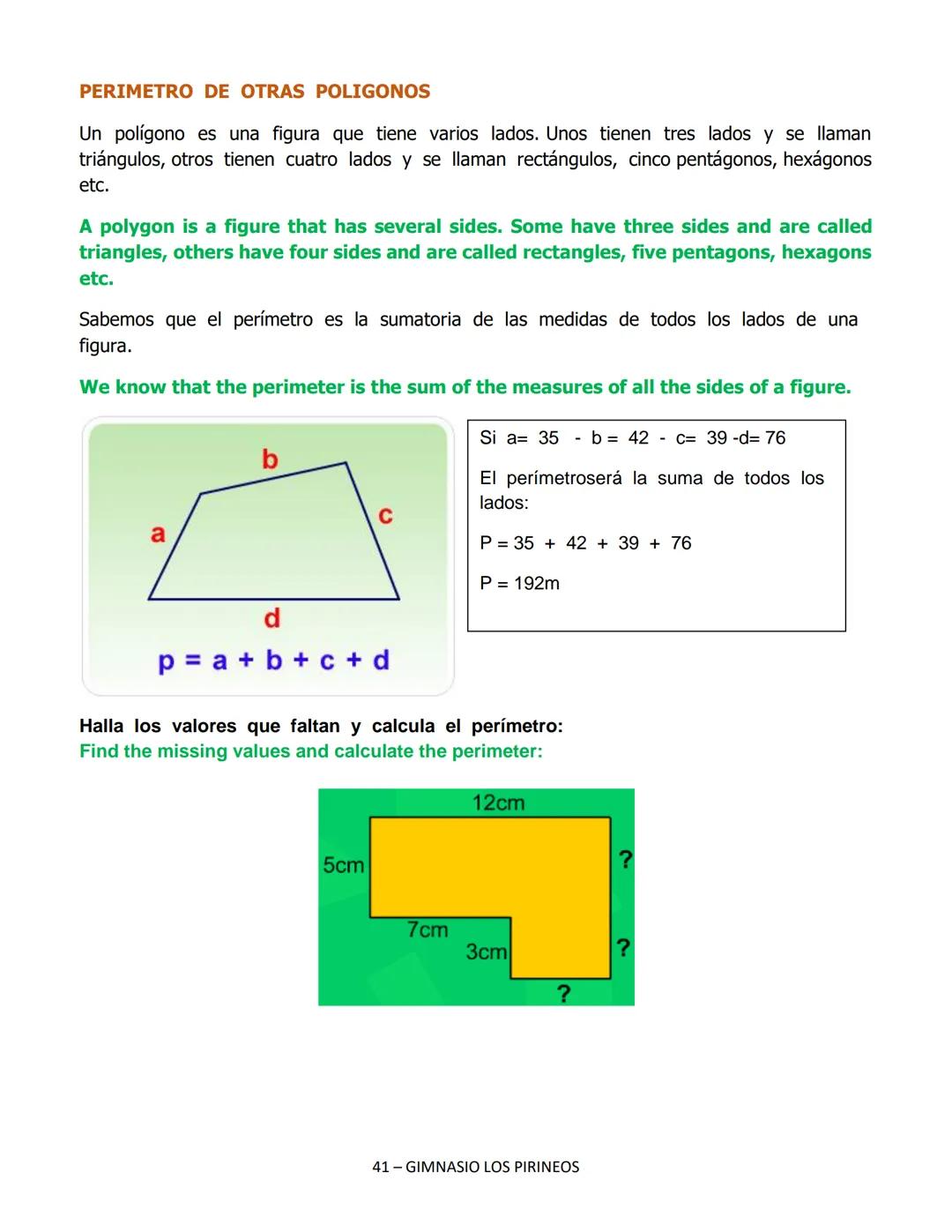 GIMNASIO LOS PIRINEOS
AMORY
PAZ
NASIO
Los
Fundado en 1991
GEOMETRIA 7
1 GIMNASIO LOS PIRINEOS GEOMETRIA PIRINEA GRADO SEPTIMO (7)
TABLA DE C