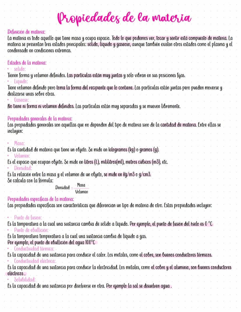 Definición de materia:
Propiedades de la materia
La materia es todo aquello que tiene masa y ocupa espacio. Todo lo que podemos ver, tocar y