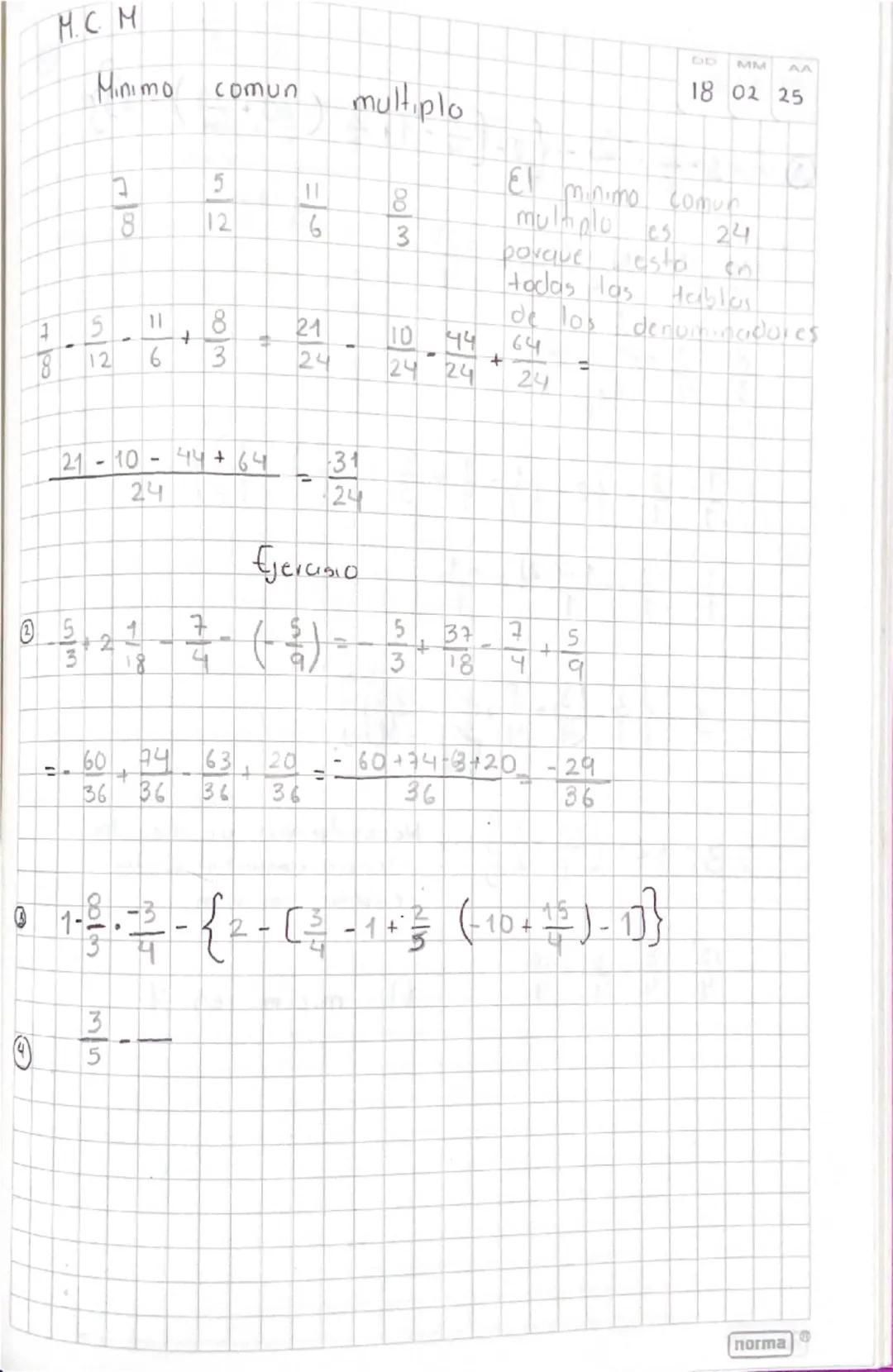 Los numeros racionales
Todo numero vacional es el conciente o
division entre dos numeros enteros
siempre que el denominador o
dividendo sea 