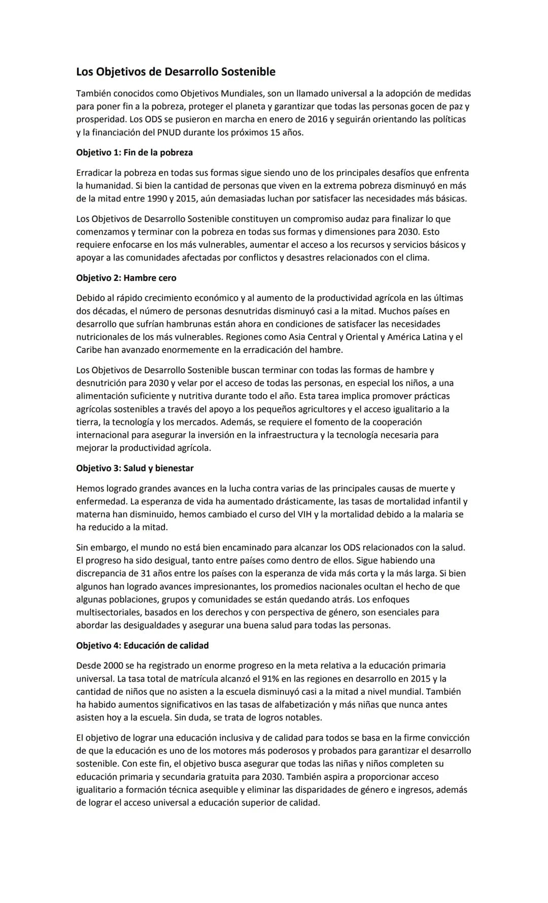 Los Objetivos de Desarrollo Sostenible
También conocidos como Objetivos Mundiales, son un llamado universal a la adopción de medidas
para po