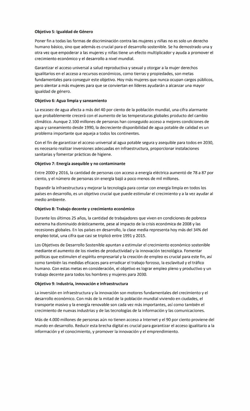 Los Objetivos de Desarrollo Sostenible
También conocidos como Objetivos Mundiales, son un llamado universal a la adopción de medidas
para po