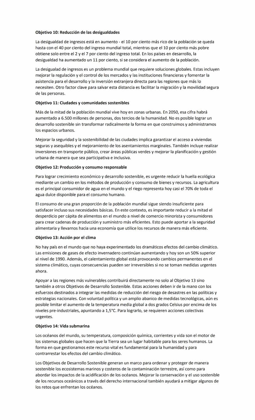 Los Objetivos de Desarrollo Sostenible
También conocidos como Objetivos Mundiales, son un llamado universal a la adopción de medidas
para po