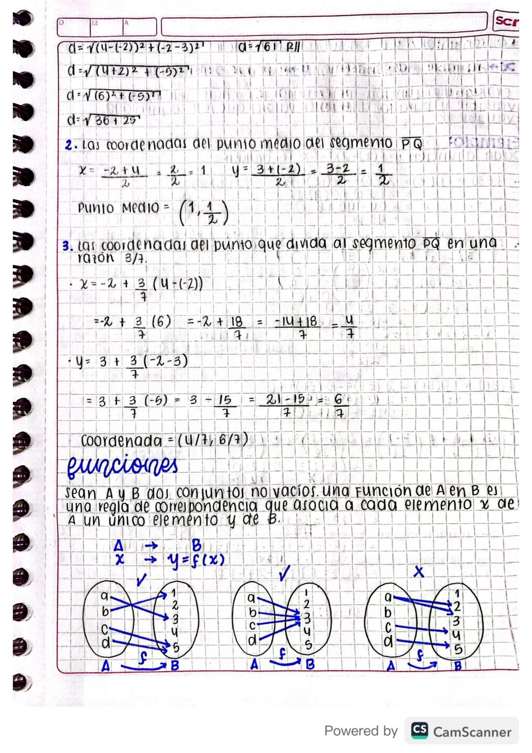 Junio a/2022
sistema de coordenadas cartesianas
(t,t)
(-)+) b
(a,b)
X
с
a
1419
(-,-)
Teorema:
(+,+)
P₁(x1,y1) y P2 (X2, y2) - α=1P1 P21 = √(
